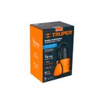 Bomba sumergible para agua limpia de 1/2 HP y 110V Truper, vista frontal de la caja con especificaciones técnicas