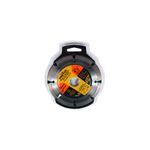 Disco diamante Pretul de 4-1/2 pulgadas segmentado para corte en seco o húmedo, vista frontal en su empaque plástico