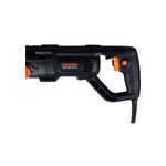 Rotomartillo eléctrico SDS Plus Truper de 3.5 joules y 800 W industrial, primer plano del mango y gatillo color naranja