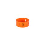 Sierra copa bimetálicos de 4-1/2 pulgadas Truper, cuerpo cilíndrico color naranja con dientes de corte y marca Expert