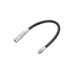 Extensión para engrasadora Truper, manguera flexible negra con conectores metálicos en los extremos