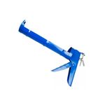 Pistola para silicón azul/roja lisa metal Nova, vista lateral completa del cuerpo en color azul