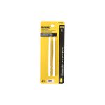 Hoja de sierra para caladora DeWALT de 2 piezas y 4 pulgadas, en empaque amarillo y negro con las hojas visibles