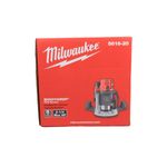 Router eléctrico Milwaukee de 110 V y 2-1/4 HP, en su caja roja con ilustración del equipo y código 5616-20