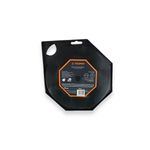 Disco para madera Truper de 10 pulgadas y 60 dientes, vista posterior del empaque negro con información técnica