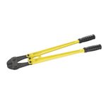 Corta perno Stanley de 30 pulgadas uso pesado, vista lateral completa con mangos amarillos y empuñaduras negras