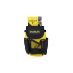 Bolso para herramientas Stanley de 9 pulgadas, color amarillo y negro con compartimentos frontales y empaque superior