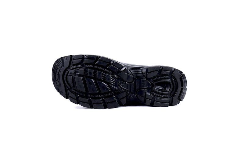 Bota seguridad punta composite Fierce Bumper mod 66099 #39 Rhino, vista de la suela antideslizante en color negro