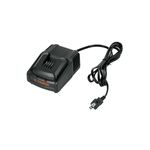 Cargador para batería 18 V Truper, equipo negro con cable de alimentación y luces indicadoras frontales