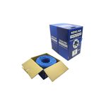 Cable UTP 4 pares caja Newlink azul CAT6 LSZH, rollo de cable azul dentro de su caja de cartón abierta junto a otra cerrada