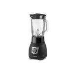 Licuadora Cyclone 2 velocidades vaso vidrio color negra Black + Decker, vista frontal completa sobre fondo blanco