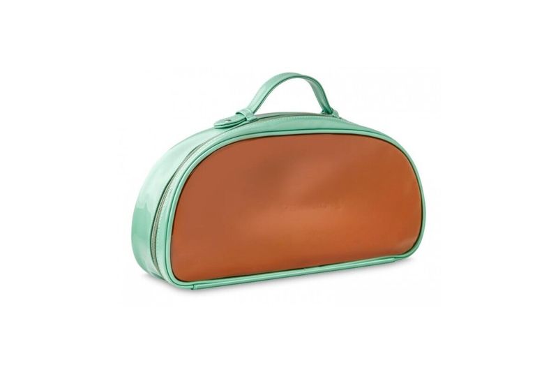 Combo alisadora + ondulador de cabello Remington, estuche transportador color menta con panel frontal café