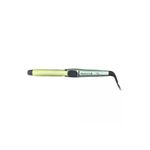 Combo alisadora y ondulador de cabello Remington, vista lateral del dispositivo en color verde metálico y negro