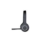 Audífono inalámbrico micrófono H600 negro Logitech, vista lateral del auricular con micrófono extendido
