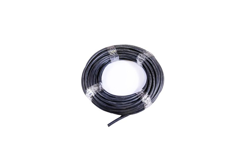 Cable Protoduro TGP Conducen de 4x10 negro, enrollado en círculo con amarres plásticos transparentes