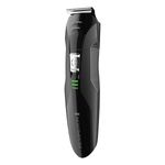 Kit de afeitadora negro todo en 1 Remington, vista frontal del cuerpo de la máquina con indicador de batería verde