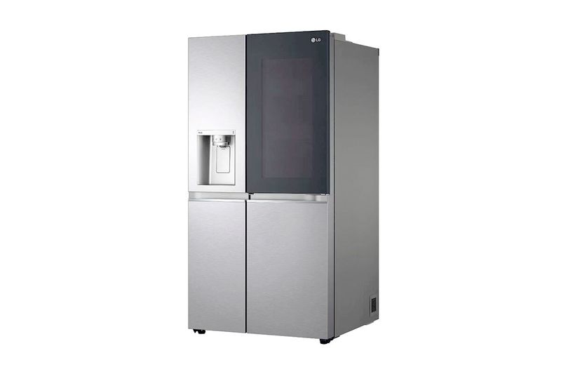 Refrigerador Inverter Instaview Door in Door 812 L Craft Ice LG, vista frontal en acero inoxidable con panel de vidrio