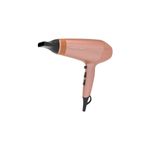 Secadora de cabello Keratina rosa Remington, vista lateral del equipo en color rosa metálico con boquilla negra