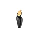 Rasuradora T-Series Remington, primer plano del cabezal dorado y cuerpo negro desde un ángulo superior