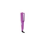 Plancha alisadora antiestática con turmalina Remington, vista lateral del equipo en color púrpura