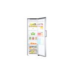Refrigerador LG Inverter de 14 pies B-Thor acero inoxidable, interior abierto con alimentos y bebidas organizados