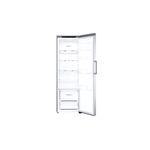 Refrigerador LG Inverter 14 pies B-Thor acero inoxidable, vista frontal con puerta abierta mostrando el interior blanco