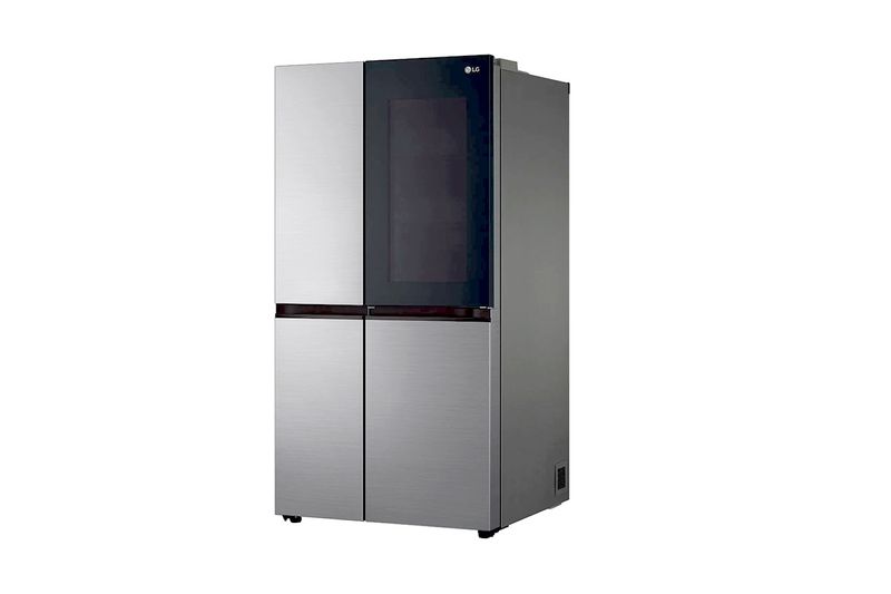 Refrigerador Inverter InstaView Door in Door sin dispensador negra 789 L silver LG, vista en ángulo tres cuartos