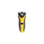 Afeitadora rotativa inalámbrica Remington línea Indestructible, vista frontal en colores amarillo y negro