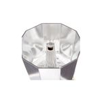 Cafetera italiana aluminio 300 ml Secret de Gourmet, vista cenital del interior de la base de aluminio
