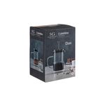 Cafetera francesa 600 ml Secret de Gourmet, caja de cartón negra con imagen del producto y detalles técnicos