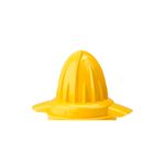 Exprimidor de cítricos 32 onzas Black+Decker, primer plano del cono exprimidor de color amarillo