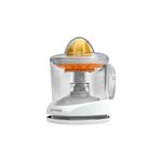 Exprimidor de cítricos 32 onzas Black+Decker, equipo blanco con jarra transparente y cono exprimidor naranja