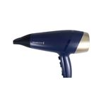 Secadora de cabello Sapphire Luxe Remington azul marino, vista lateral del equipo con boquilla concentradora
