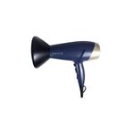 Secadora de cabello Sapphire Luxe Remington azul marino, vista lateral con boquilla concentradora negra