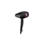 Secadora de cabello Supercare Pro con turmalina Remington, vista lateral del equipo color negro con detalles púrpura