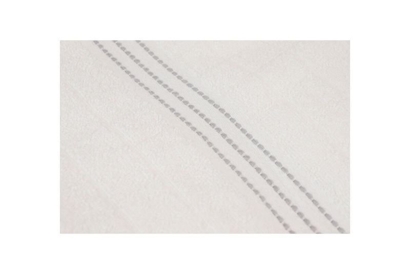 Toalla de baño tejido ladrillo blanco 27x50 Safdie, primer plano del detalle del tejido y la textura de la tela