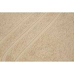 Toalla de baño Nautica de 30 x 60 pulgadas color sand, primer plano del tejido con relieve de líneas paralelas