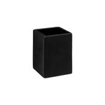 Organizador/accesorios para baño Five Simply Smart 5five, recipiente negro de forma cúbica visto desde ángulo superior