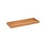 Organizador y accesorios para baño Five Simply Smart 5five, bandeja rectangular de madera vista en ángulo lateral
