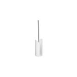 Organizador para papel higiénico blanco metálico 5five Simply Smart, vista frontal del soporte cilíndrico con eje metálico