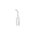 Organizador para papel higiénico blanco metálico 5five Simply Smart, vista lateral del soporte con brazo cromado