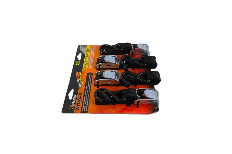 Soga de carga ajustable Keeper de 6 pies y 300 lbs, set de 4 unidades en empaque blister con fondo naranja