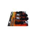 Soga de carga ajustable 6 pies 300 lbs Keeper, set de 4 correas negras en empaque con soporte para colgar