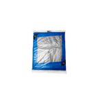 Lona para auto 10 x 12 pies azul/gris Max Motor, doblada dentro de su empaque plástico transparente