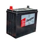 Batería Energizer EN-51R-500, CCA 500 amp, vista lateral con terminal positivo rojo y etiqueta de garantía