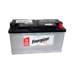 Batería Energizer EP-49-900 AGM, vista frontal en color gris y negro con terminal positivo rojo