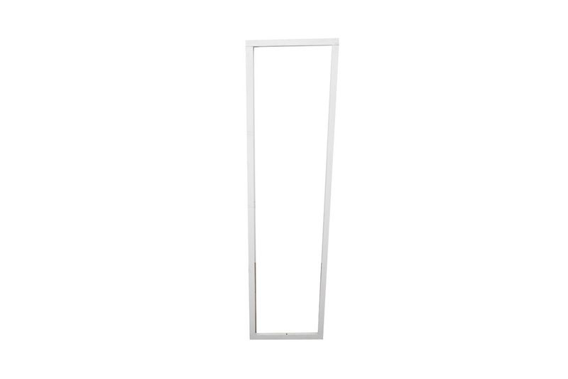 Kit marco universal para gypsum 1x4 Sylvania, marco metálico blanco rectangular visto de frente