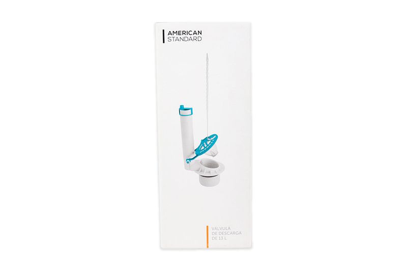 Válvula de descarga/salida 13 L Olympus Incesa Standard, en su empaque blanco con ilustración del producto