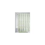 Cortina de baño botanical EVA/PEVA de 72x72 pulgadas Interdesign, instalada en tina con estampado de hojas verdes