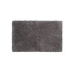 Alfombra para baño Lush gris Sttelli, vista cenital de la superficie texturizada y peluda